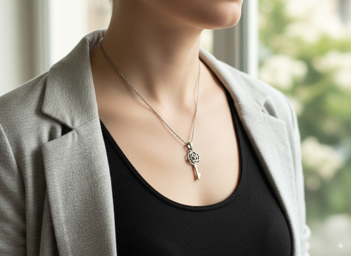 925 Sterling Silver Stellar Key Pendent