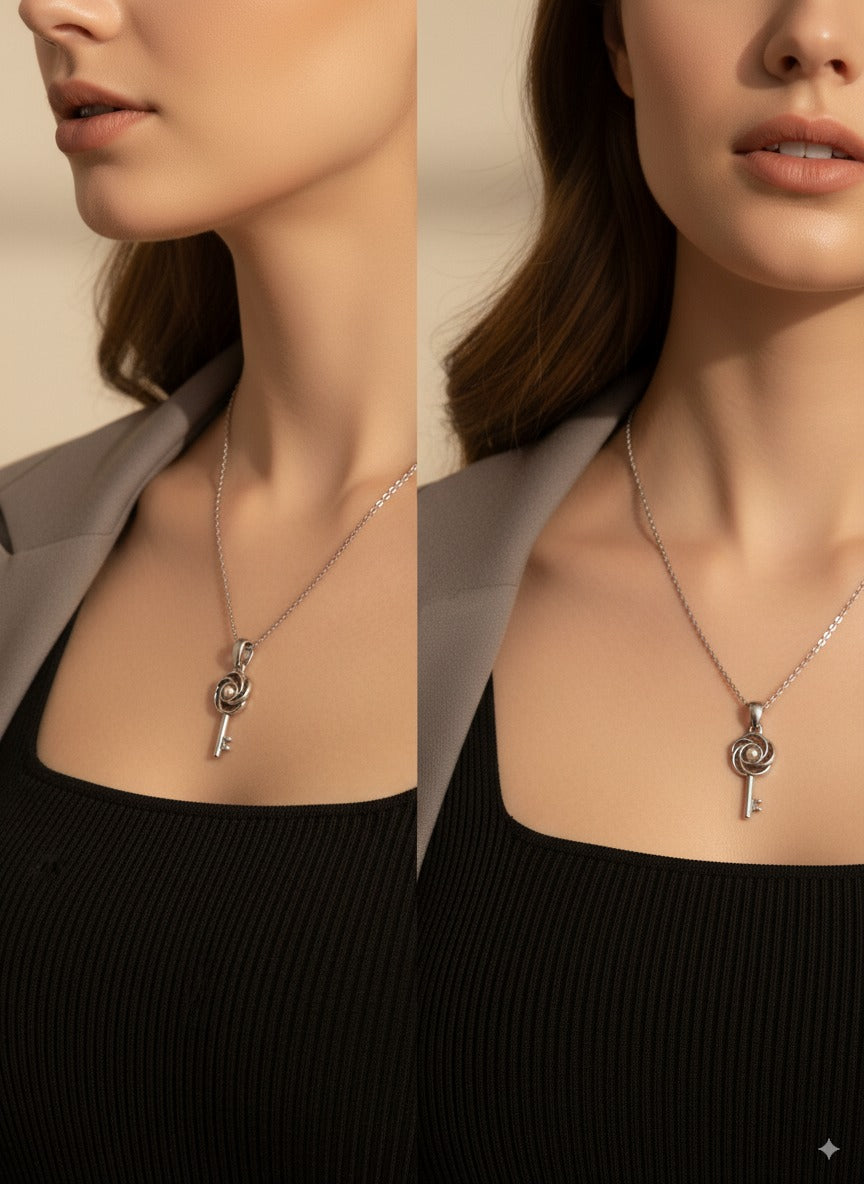 925 Sterling Silver Stellar Key Pendent