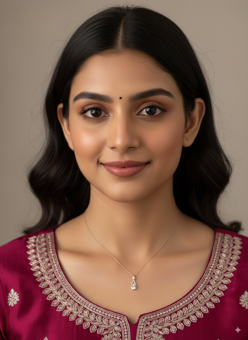 The Drop  – 925 Sterling Silver Gold-Plated Teardrop Pendant with Crystal Accents