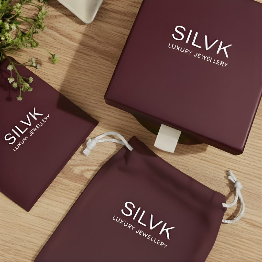Silvk gift box, card holder and pouch, Silvk 925 silver jewellery
